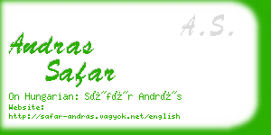 andras safar business card